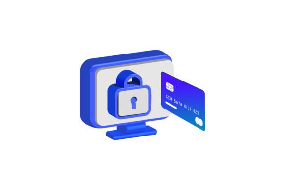 3d Computer with Credit Card Security for Design and Print Projects