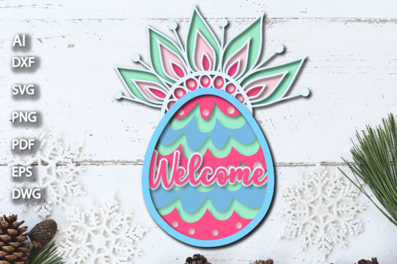 3D Happy Easter Welcome Mandala: A Creative and Practical Design for Every Occasion