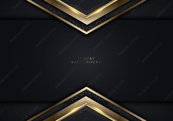3D Luxury Gold Arrow Triangles Template for Modern Design Workflows