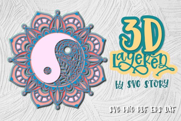 3D Mandala Yin and Yang 17 SVG Design: A Creative Tool for Modern Makers