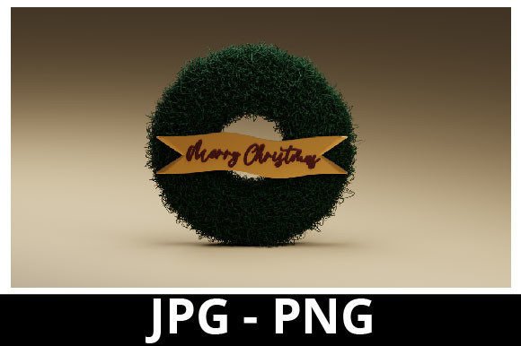3D Rendered Christmas Wreath