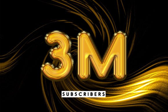 3m Subscribers Editable Text Effect: A Powerful Tool for Social Media Design