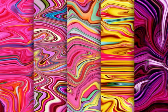 5 Acrylic Liquid Abstract Digital Paper: A Creative Resource for Designers and Crafters