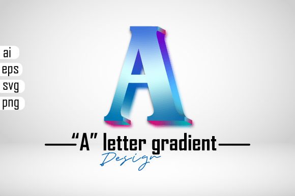 Colorful 3D Gradient Effect Letter A: A Versatile Design for Creative Projects