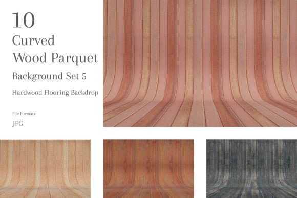 Curved Wood Background Set