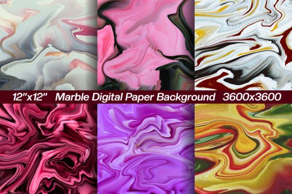 Liquid Marble Background Digital Paper: A Versatile Design Resource for Creatives