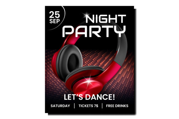Night Club Party Poster Vector
