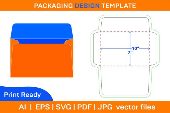 Paper Booklet Envelope Design 7x10 Inch