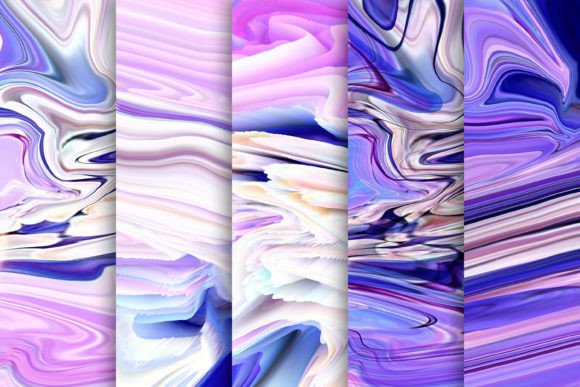 Set Acrylic Liquid Marble Digital Paper: A Versatile Design Resource for Creative Projects
