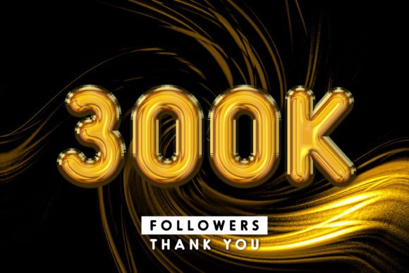 Thank You 300k Followers 3d Text Effect: A Creative Way to Celebrate Your Success